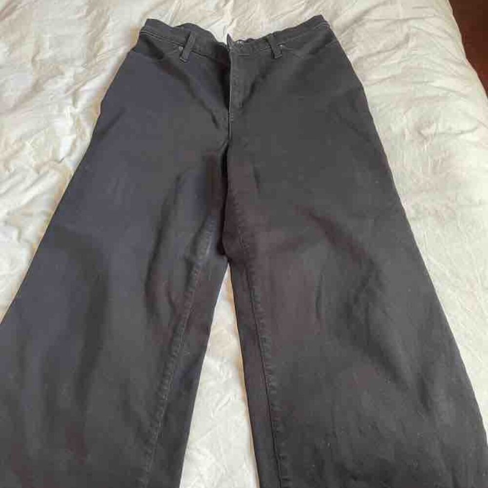 IRIS Wide Leg Black Jeans